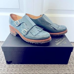 The Office of Angela Scott Ms. Francoise size 39.5 Teal Like New!